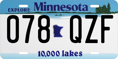 MN license plate 078QZF