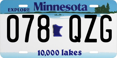 MN license plate 078QZG