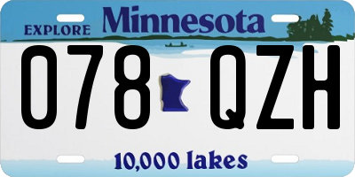 MN license plate 078QZH