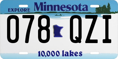MN license plate 078QZI