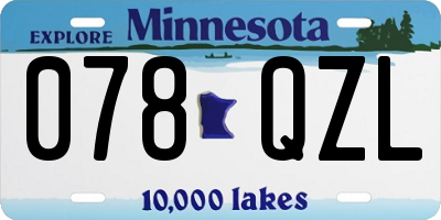 MN license plate 078QZL