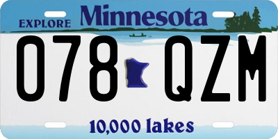 MN license plate 078QZM