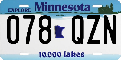 MN license plate 078QZN
