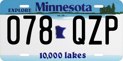 MN license plate 078QZP