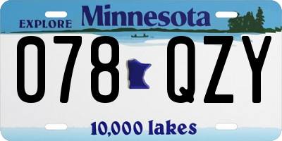 MN license plate 078QZY