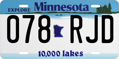MN license plate 078RJD