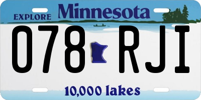 MN license plate 078RJI