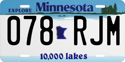 MN license plate 078RJM