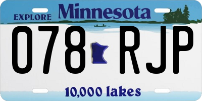 MN license plate 078RJP