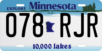 MN license plate 078RJR