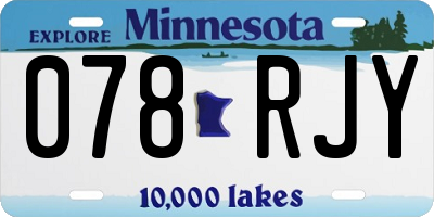 MN license plate 078RJY