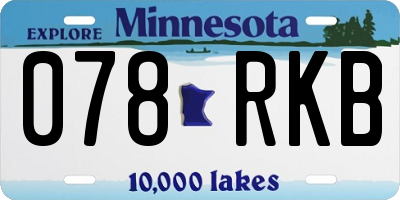 MN license plate 078RKB