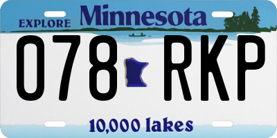 MN license plate 078RKP