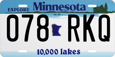 MN license plate 078RKQ
