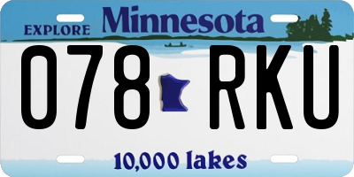 MN license plate 078RKU