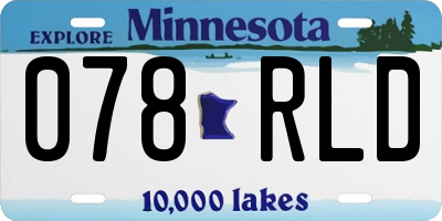 MN license plate 078RLD