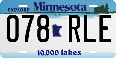 MN license plate 078RLE