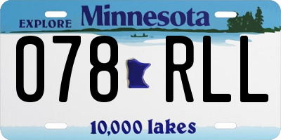 MN license plate 078RLL