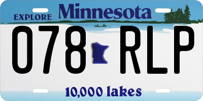MN license plate 078RLP