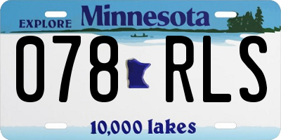 MN license plate 078RLS