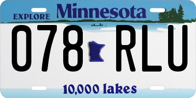 MN license plate 078RLU