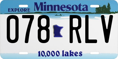 MN license plate 078RLV