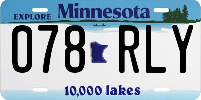 MN license plate 078RLY