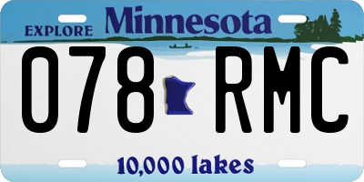 MN license plate 078RMC