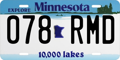 MN license plate 078RMD