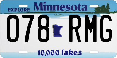 MN license plate 078RMG