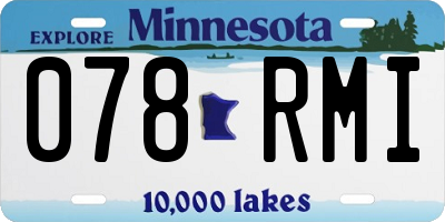 MN license plate 078RMI