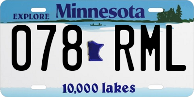 MN license plate 078RML
