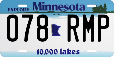 MN license plate 078RMP