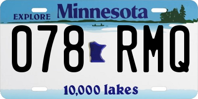 MN license plate 078RMQ