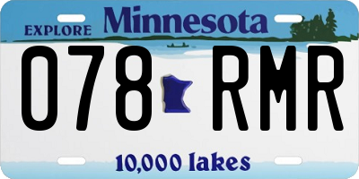 MN license plate 078RMR