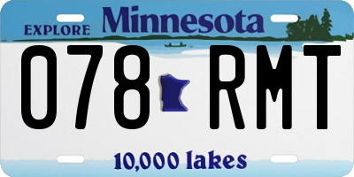 MN license plate 078RMT