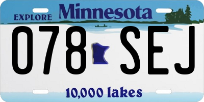 MN license plate 078SEJ