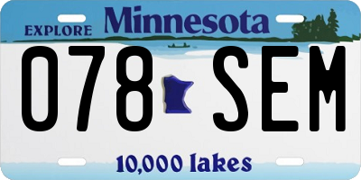 MN license plate 078SEM