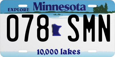 MN license plate 078SMN