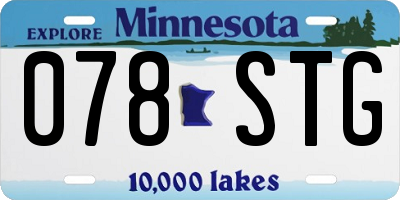 MN license plate 078STG