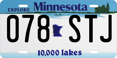 MN license plate 078STJ