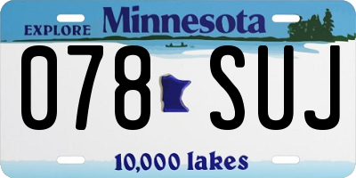 MN license plate 078SUJ