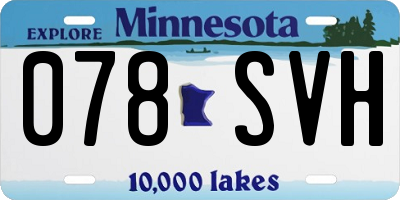 MN license plate 078SVH