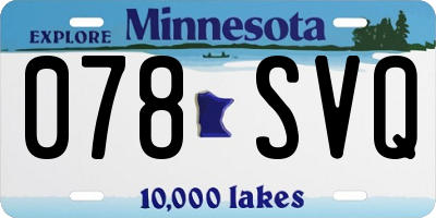 MN license plate 078SVQ