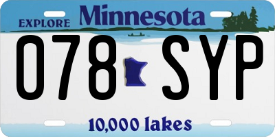 MN license plate 078SYP