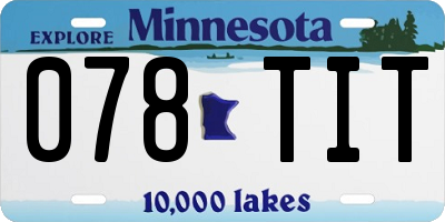 MN license plate 078TIT