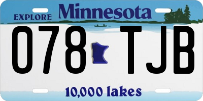 MN license plate 078TJB