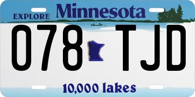 MN license plate 078TJD