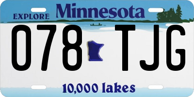 MN license plate 078TJG