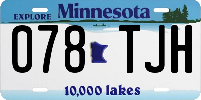 MN license plate 078TJH